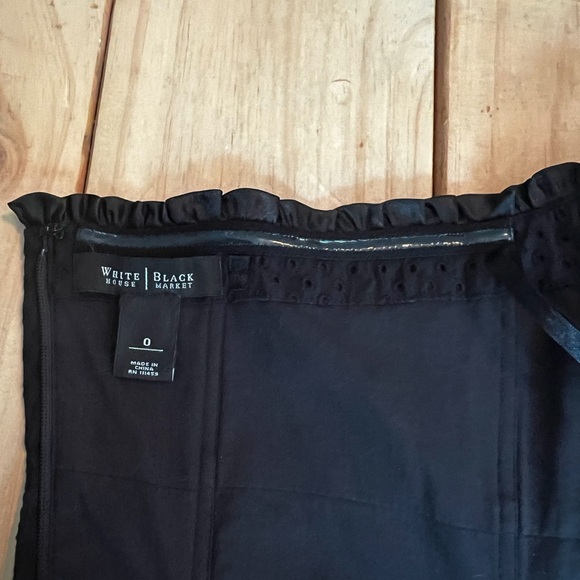 WHBM Black Eyelet Bustier Top - Picture 6 of 12